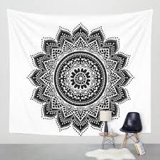 Light coral and white mandala wall mural by david zydd #mandalawallmural #bestwallmurals #wallart #mandaladecor #decor #artist (tags: Black White Mandala Wall Tapestry Instyle Home Decor