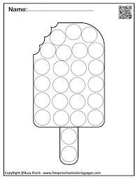 Coloring pages for kids connect the dots (free printable pages). Set Of Summer Dot Markers Pages