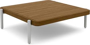One of the most in demand materials right now is teak. Outdoor Coffee Table Flex Flint Teak 70 Manutti