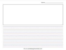 Friday journals during writer's workshop, my students write in their friday journals. Primary Lined Landscape Paper 1 2 Lines W Picture Box