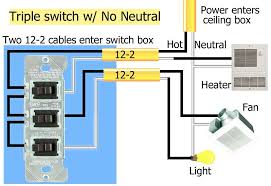 Bathroom Heater Fan Light Combo Triple Switch Wiring Diagram