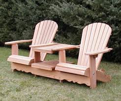 Double Adirondack Chair With Table Home Furniture Design Adirondack Chair Adirondack Chairs Outdoor Chairs