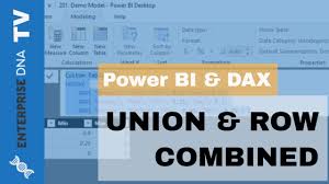 How To Create Tables Combining Union Row Function Power Bi Dax Dax Power Union