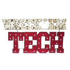 Texas Tech Wreck Em Illuminated Recycled Metal Wall Decor Multi Texas Tech Decor Metal Wall Decor Texas Tech