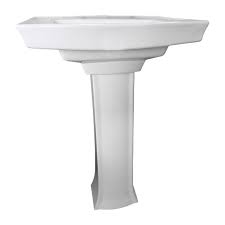 Matching toilet and lavatory 34 inch universal height for comfortable use deep. Bathroom Sinks White Kohler K 2359 8 0 Archer Pedestal Bathroom Sink Kitchen Bath Fixtures