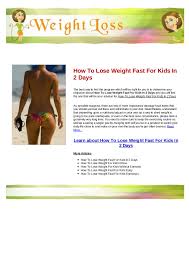 The epidemic of overweight children. How To Lose Weight Fast For Kids In 2 Days