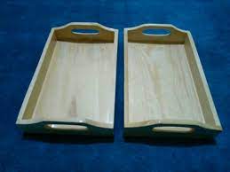 Round carrara marble flat tray | tatakan marmer carrara. Nampan Kayu Baki Kayu Tray Kayu Pinus Ukuran Sedang 30 X 22 Pegangan Melengkung Shopee Indonesia