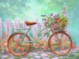 Step by step acrylic painting tutorial you can follow to paint this beautiful spring bicycle with a basket full of pansies. Pin By Tina Hunt On Bicicletas Bicycle Art Bicycle Painting Bike Art