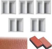 AZURAOKEY 5 Pcs Brick Template DIY Paving Mould Concrete ...