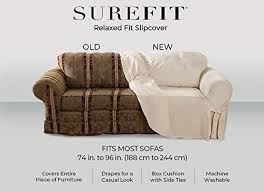 Navy blue sofa slipcovers *see offer details. Amazon Com Surefit Home Decor Duck Loveseat Cover 100 Percent Cotton Machine Washable Relaxed Fit Natural Color Industrial Scientific