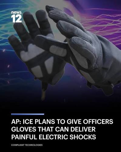 NEW TECH: Immigration and Customs Enforcement officers may soon be outfitted with gloves that can deliver painful electric shocks intended to gain compliance from combative individuals. - https://bit.ly/4xySiQD