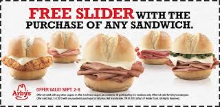 Free Slider With Your Sandwich At Arbys Slider Sandwiches Free Slider Sandwiches