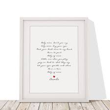 Disney Dumbo Baby Mine Lyrics Quote Wall Art Print Wall Art Quotes Wall Art Prints Art Prints