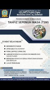 Tawaran permohonan adalah terbuka kepada pelajar lelaki tingkatan tiga tahun 2020 dan permohonan tersebut boleh dikemukakan secara atas talian (online) melalui laman sesawang permohonan online maktab tentera diraja (mtd) tahun 2021 tingkatan 4. Permohonan Kemasukan Pelajar Ke Maahad Ihya Al Ahmadi Facebook