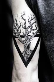 Ticep Guys Triangle Tree Of Life Tattoo Geometric Tattoo Geometric Tattoo Inspiration Triangle Tattoos