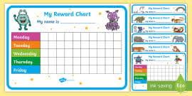 Free Reward Sticker Chart Stars Reward Chart Reward