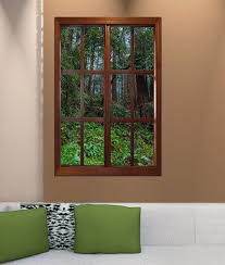 Wall Mural Window Self Adhesive Big Sur Window By Catsmeowart Fake Window Faux Window Wall Murals