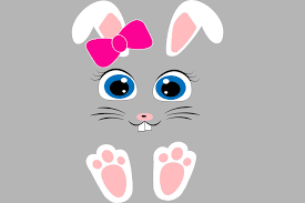 Easy and sparkely bunny face paint tutorial. Girl Bunny Face Easter Bunny Face Svg Rabbit Feet Svg Easter Svg E By Lillyarts Thehungryjpeg Com
