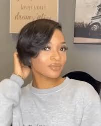 Wear and Go Pixie Straight Short Bob Wig With Transparent T Part Lace