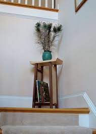 Awesome inspiration for your home decor, projects, and easy diy ideas for stairs in your home. Narrow Accent Table With Shaped Table Top Wooden Furniture Etsy In 2021 Furniture Design Wooden Small Entryway Table Stair Landing Decor