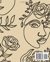 Esthetic Composition NoteBook 2021.: Modern design With Expressive Status  Faces, Continuous Lines, 120 Pages. 7,5"x9,25".