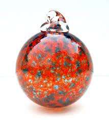 Katherine's collection glass baby elephant ornament blue or green. Hand Blown Glass Baubles Salt Glass Studios