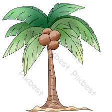 Liat gambar kartun muslimah lucu gini jadi pengen halalin, geng. Kartun Pokok Kelapa Pantai Musim Panas Elemen Grafik Psd Percuma Muat Turun Pikbest