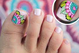 Diseños para uñas cortas fáciles. Diseno De Unas Pies Mandalas Deko Unas