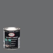 Glidden Trim And Door 1 Qt Charcoal Grey Gloss Interior Exterior Oil Paint Gl 309 04 The Home Depot Teal Interiors Bathroom Paint Colors Black Paint Color