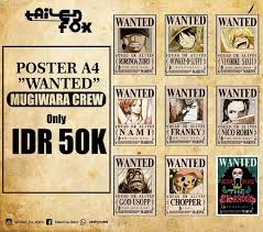 Dalam chapter ini, harga buronan atau bounty para yonko atau kaisar bajak laut akhirnya. Jual Set Poster Wanted One Piece Mugiwara Crew Bounty Terbaru Terpopuler Cilandak Yayuk Yuwani Tokopedia