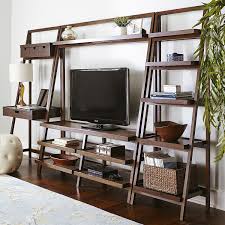 Maybe you would like to learn more about one of these? Black Oak Entertainment Center Ladder Tv Stand And Bookcase Open Shelves Set Contemporary Entertainment Centers Tv Stands Home Garden Ehpad Lapalisse Com