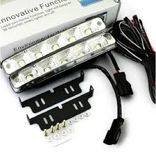 Novo 1 Par Super Branco 5 Led Car Luz Universal Daytime Running Auto Luz Drl Lampada Auxiliar No Dia Ab Car Lights Running Lights Super White