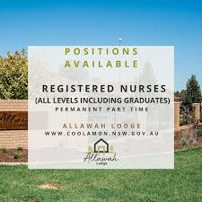 RN's of all levels and Graduate RN's - Allawah Lodge — Coolamon Shire  Council