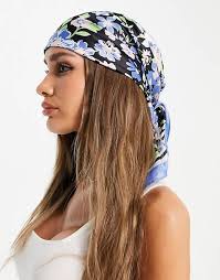 Place the scarf at the nape of the neck under your hair. Headscarves Neckerchiefs Head Wraps Bandanas Asos