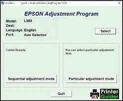 Epson L383 Resetter Adjustment Program Free Download Epson Tank Printer Printer Types
