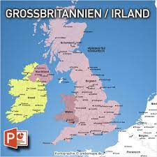 Scotland is a country that is part of the united kingdom. Powerpoint Karte Grossbritannien Irland Mit Provinzen Vektordaten Grebemaps B2b Kartenshop