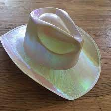 Super Cool Iridescent Space Cowgirl Hat Depop Space Cowgirl Cowgirl Hats Cowgirl Costume