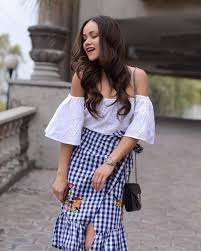Black And White Gingham Midi Skirt Get The Top Wheretoget Spring Skirts Spring Outfits Embroidered Skirt