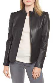 Via Spiga Stand Collar Leather Jacket Nordstrom Collar Leather Jacket Leather Jackets Online Leather Jackets Women