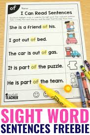 I plan to show this powerpoint on the iwb and use it with children who need to move from just writing cvc words to being able to write short sentences. Sight Word Sentences With A Freebie A Teachable Teacher
