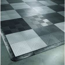 Gladiator 48 Piece 12 In X 12 In Silver Tread Plate Garage Floor Tile Lowes Com In 2020 Garage Floor Tiles Tile Floor Garage Floor