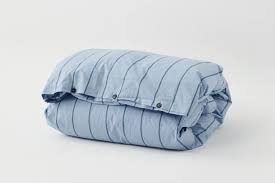 Sheet set options for french blue bedding. 10 Easy Pieces Summery Striped Sheets Remodelista