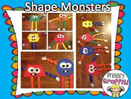 Shape Monster Craftivity Classroom Art Projects Art Classroom Art Lessons Elementary