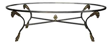 This magnificent ram's head coffee table is from the 1970s. Maison Jansen Style Steel Ram S Head Coffee Table Base Chairish