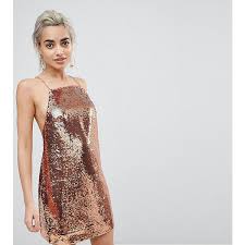 Asos Petite Embellished Sequin Cami Mini Dress 360 Sek Liked On Polyvore Featuring Dress Petite Cocktail Dresses Mini Cami Dress Embellished Cocktail Dress