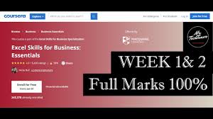 Listing ms office skills on a resume feels a bit like writing you can use a mobile phone: Coursera Excel Skills For Business Essentials Week 1 Final Quiz Solutions Review Youtube