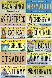 Variety Of New Jersey Plates Funny License Plates Personalized License Plates License Plate