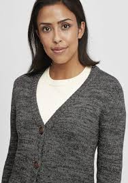 OXMO Philemona 792890 Women's Long Cardigan, Chunky Knit Cardigan, Size: M,  Colour: Dark Grey : Buy Online at Best Price in KSA