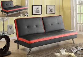 A red sofa is ideal for a contemporary living room, and the look works best when you mix it with neutrals. Adjustable Futon Sofa Black Red Frame