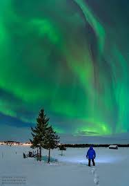 Beautiful Northern Lights Landskap Bilder Lappland